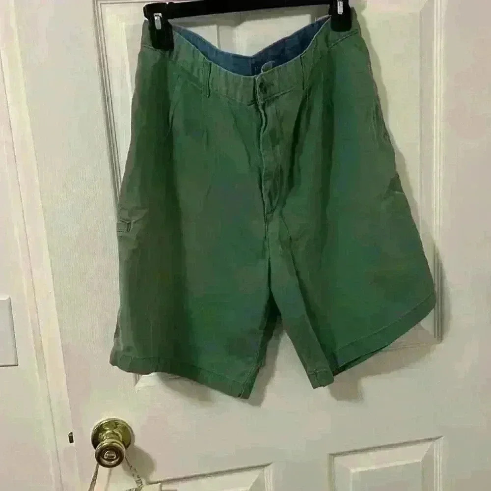 Green mens shorts